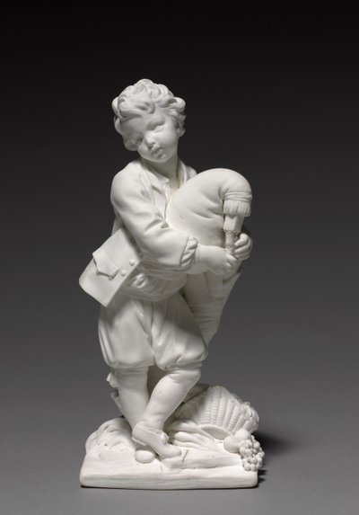 Figura del suonatore di cornamusa, prodotto dalla Fabbrica di Vincennes, modellato da Pierre Blondeau, 1748-1752 da François Boucher