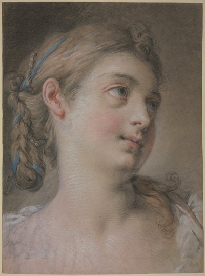 Testa di donna rivolta verso destra da François Boucher