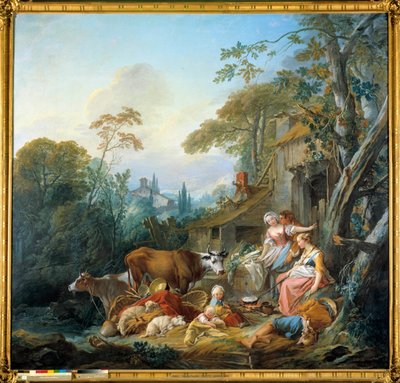 La felicità nel villaggio da François Boucher