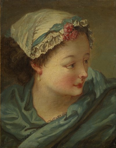 Testa di una Giovane Donna da François Boucher