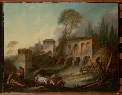 Paesaggio immaginario con il Palatino visto da Campo Vaccino da François Boucher