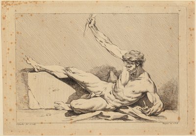 Nudo maschile disteso, foglio 10 tratto da "Second livre de figures d