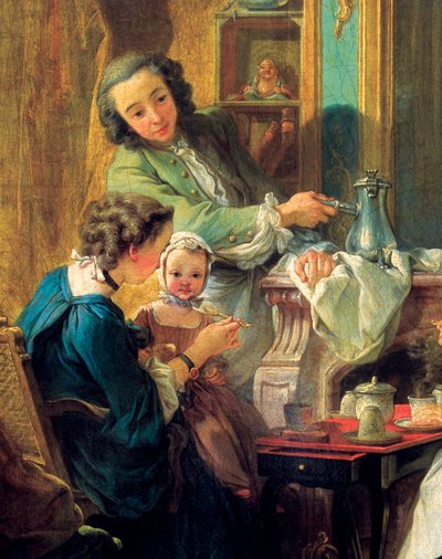 Scena di pranzo in un interno borghese (dettaglio) 1739 da François Boucher