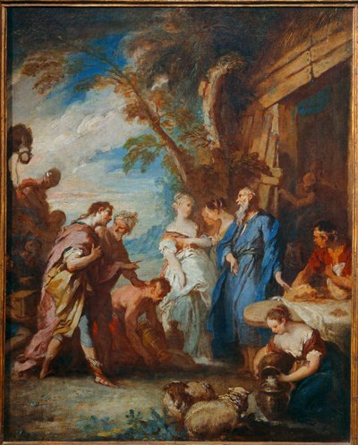 Rebecca riceve i doni di Abramo da Eliezer ... da François Boucher