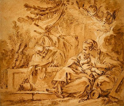 Riposo durante la fuga in Egitto da François Boucher