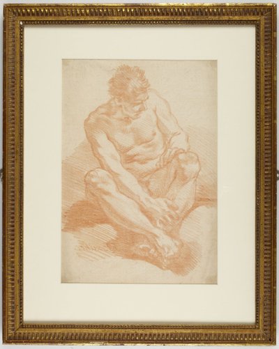 Uomo seduto con le caviglie incrociate da François Boucher