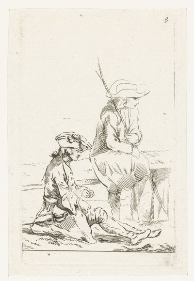 Un soldato e un contadino da François Boucher