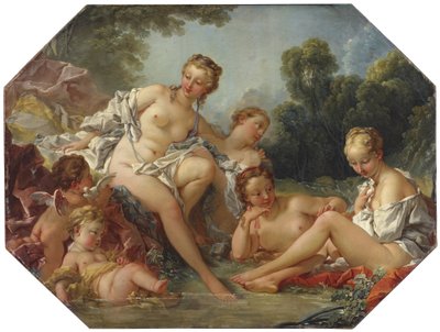 Venere nel suo bagno, circondata da ninfe e amorini da François Boucher