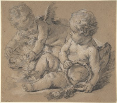 Putti alati con fiori da François Boucher