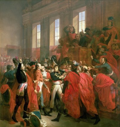 Bonaparte e il Consiglio dei Cinquecento a St. Cloud, 10 novembre 1799, 1840 da Francois Bouchot
