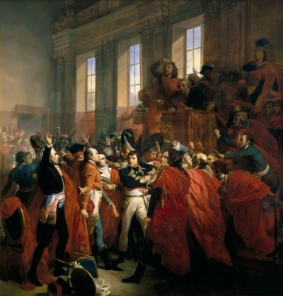 Il generale Bonaparte circondato dai membri del Consiglio dei Cinquecento a Saint-Cloud, 10 novembre da Francois Bouchot