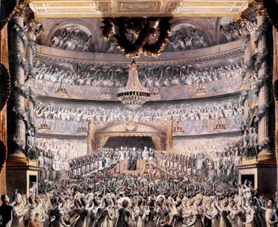 Luigi XVIII (1755-1824) assiste al teatro dell