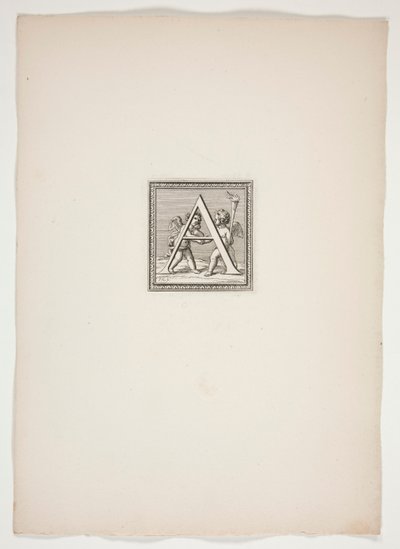Un monogramma con putti da Francois Chauveau