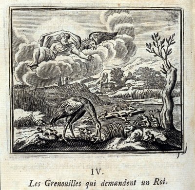 Favole di Jean de La Fontaine (1621-95). Illustrazione di François Chauveau (1613-1676). Edizione del 1728 da Francois Chauveau