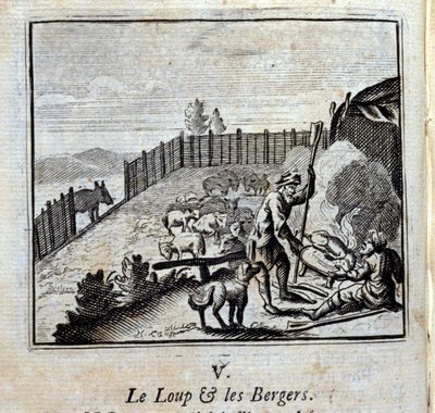 Il lupo e i pastori da Francois Chauveau