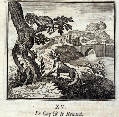 Il gallo e la volpe da Francois Chauveau