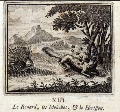 La volpe, le mosche e il riccio da Francois Chauveau