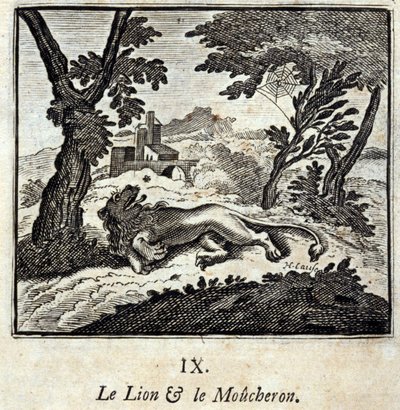 Il leone e il pigliamosche da Francois Chauveau