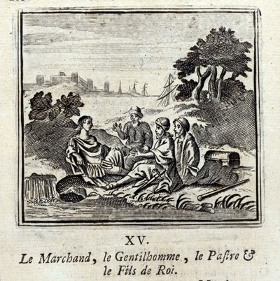 Il mercante, il gentiluomo, il patra e il figlio del re da Francois Chauveau