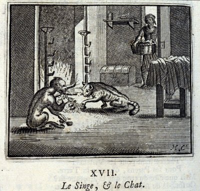 La scimmia e il gatto da Francois Chauveau