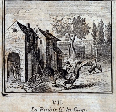 La pernice e i galli da Francois Chauveau