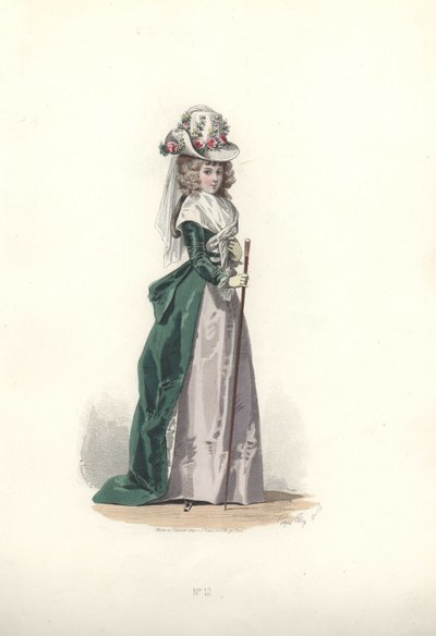 Donna con cappello e redingote, era di Maria Antonietta da Francois Claudius Compte Calix