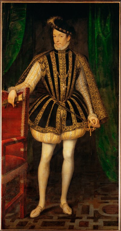 Re Carlo IX di Francia ... (olio su tela) da François Clouet