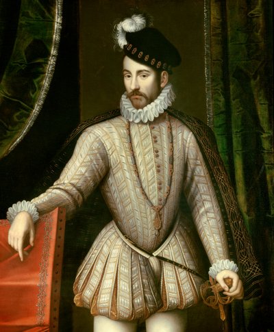 Ritratto a figura intera di Carlo IX (dettaglio) da François Clouet