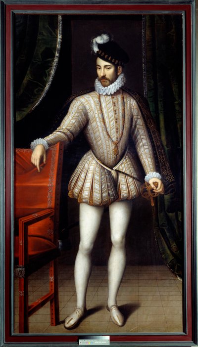Ritratto a figura intera di Carlo IX (1550-1574) Re di Francia. Dipinto di François Clouet (1515-1572) da François Clouet