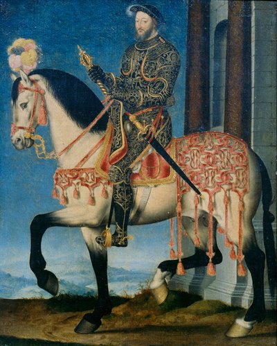 Ritratto di Francesco I di Francia a cavallo da François Clouet