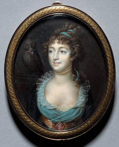 Ritratto di Mademoiselle Marie-Anne Adelaide Le Normand, c. 1793 da Francois Dumont
