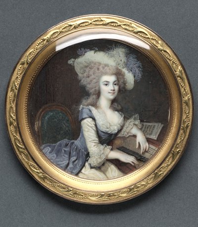 Ritratto di una donna al clavicembalo da Francois Dumont