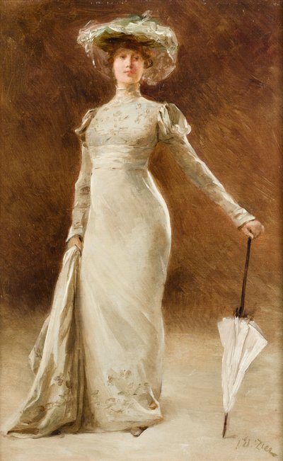 Donna in costume Impero, c.1905 da Francois Edouard Zier