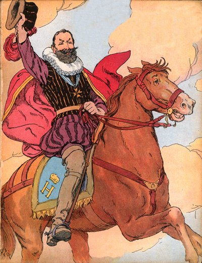 Re Enrico IV (1553-1610) (Re di Francia Enrico IV) Illustrazione di François Edouard Zier (1856-1924) in 