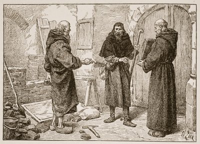 Accoglienza di Lanfranco da parte di Herlwin, illustrazione da 