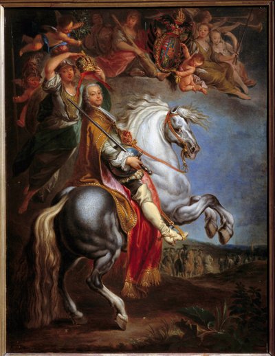 Ritratto equestre di Francesco III, Duca di Lorena, poi Imperatore Germanico e Granduca di Toscana, sposo di Maria Teresa d