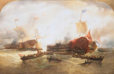 Battaglia navale da Francois Etienne Musin