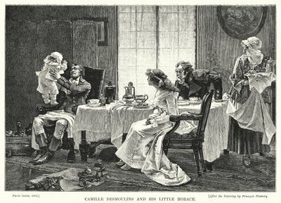 Camille Desmoulins e il suo piccolo Horace da Francois Flameng