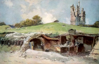 Stazione di soccorso a Mont St Eloi, Artois, Francia, 6 giugno 1915 1926 da Francois Flameng