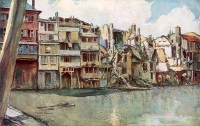 Il fiume Mosa, Verdun, Francia, giugno 1916, 1926 da Francois Flameng