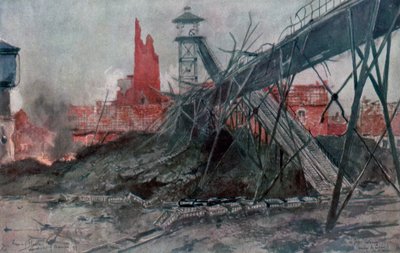 Le miniere di Liévin: Calonne Pit, Artois, Francia, Prima Guerra Mondiale, 1915 da Francois Flameng