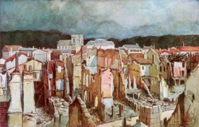 Le rovine di Verdun, giugno 1916, 1926 da Francois Flameng