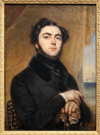 Ritratto di Eugène Sue, scrittore francese, autore dei Misteri di Parigi e dell