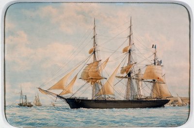 Clipper New York Ocean Herald, di Francois Roux, acquerello da Francois Geoffroy Roux
