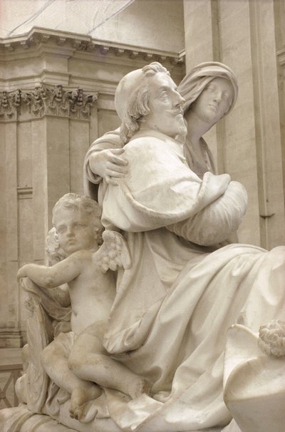 Dettaglio del monumento funebre ad Armand-Jean du Plessis, Cardinale Richelieu 1585-1642, 1694 da Francois Girardon