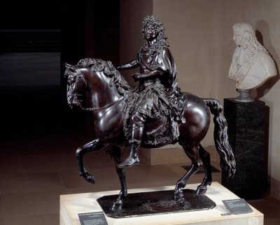 Statua equestre di Luigi XIV (1638-1715) in bronzo fuso a cera persa. Scultura di Francois Girardon (1628-1715). XVII secolo. Parigi, Museo del Louvre da Francois Girardon
