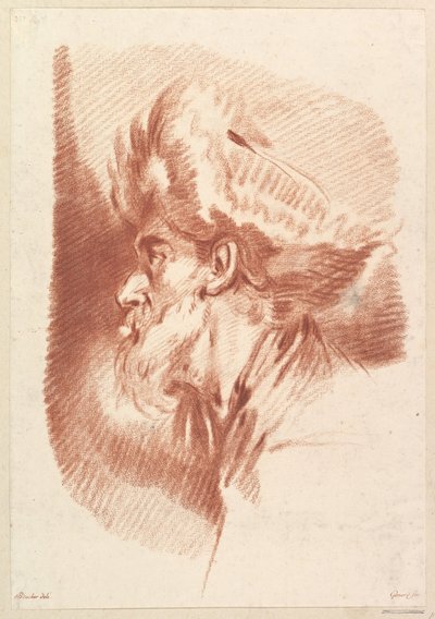 Testa senza titolo di un uomo con turbante, metà XVIII secolo - inizio XIX secolo da Francois Gonord