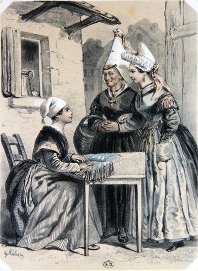 Merlettaie di Caen in Normandia, da 
