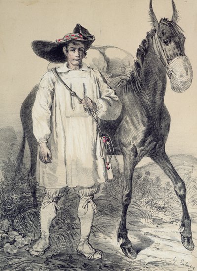 Lavoratore del sale di Batz da Francois Hippolyte Lalaisse