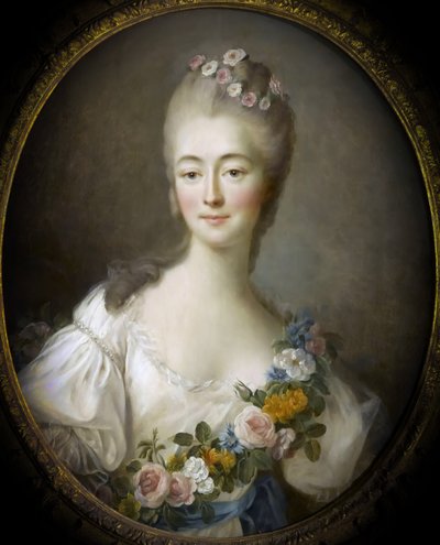 Jeanne Bécu, contessa Du Barry 1743-1793 come Flora da Francois Hubert Drouais